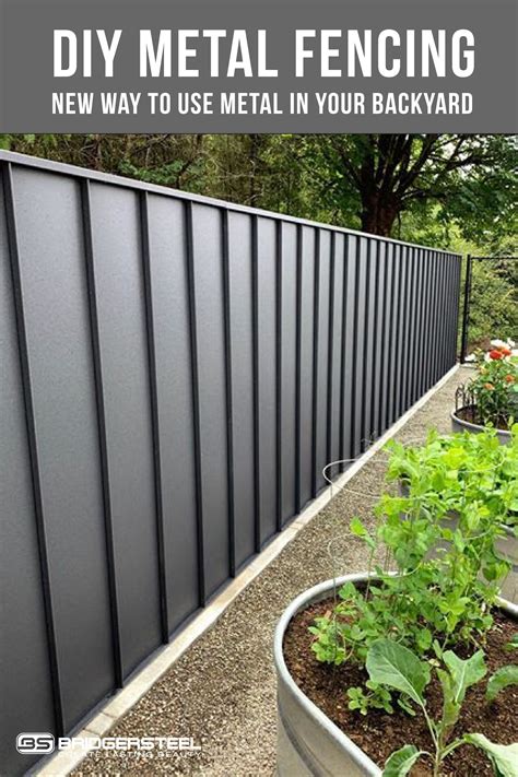 metal siding fence ideas